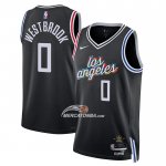 Maglia Los Angeles Clippers Russell Westbrook NO 0 Citta 2022-23 Nero