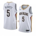 Maglia New Orleans Pelicans Trevon Bluiett Association 2017-18 Bianco