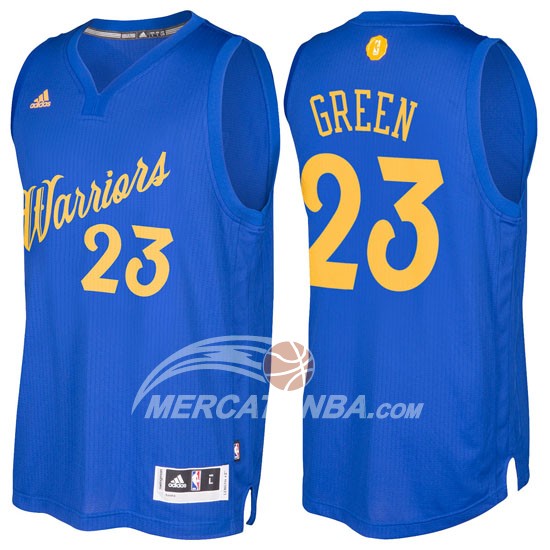 Maglia NBA Green Christmas,Golden State Warriors Blu