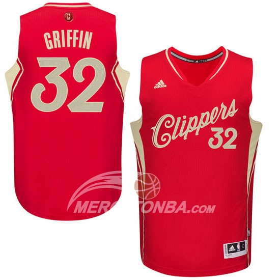 Maglia NBA Griffin Christmas,Los Angeles Clippers Rosso