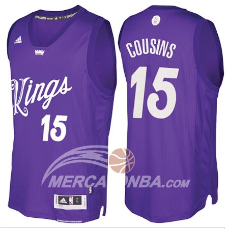 Maglia NBA Cousins Christmas,Sacramento Kings Viola