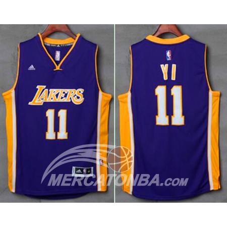 Maglia NBA Yi,Los Angeles Lakers Purpura