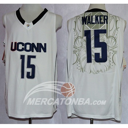 Maglia NBA NCAA Uconn Huskies Walker Bianco