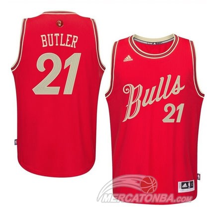 Maglia NBA Butler Christmas,Chicago Bulls Rosso