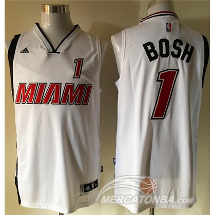 Maglia NBA Bosh,Miami Heats Bianco