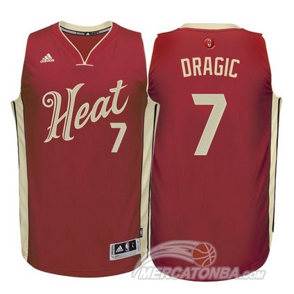 Maglia NBA Dragic Christmas,Miami Heats Rosso