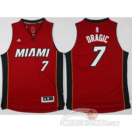 Maglia NBA Dragic,Miami Heats Rosso