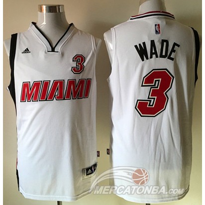 Maglia NBA Wade,Miami Heats Bianco