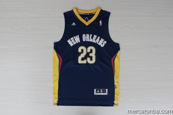 Maglia NBA Rivoluzione 30 Davis,New Orleans Pelicans Blu2