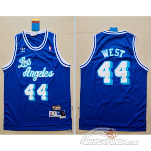 Maglia NBA Retro West,Los Angeles Lakers Blauw