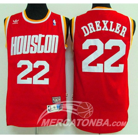 Maglia NBA Planeador Drexler,Houston Rockets Rosso