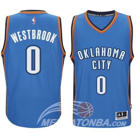 Maglia NBA Autentico Oklahoma City Thunder Blu