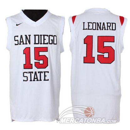 Maglia NBA NCAA San Diego State Leonard Bianco