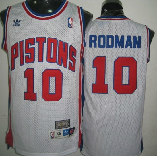 Maglia NBA Rodman,Detroit Pistons Bianco