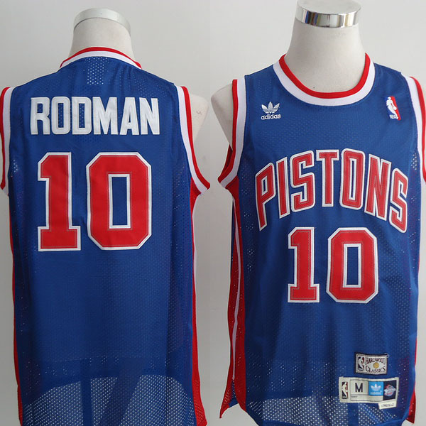 Maglia NBA Rodman,Detroit Pistons Blu