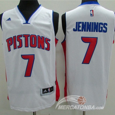 Maglia NBA Jennings,Detroit Pistons Bianco