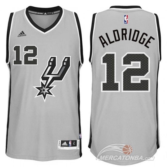 Maglia NBA Aldridge,San Antonio Spurs Grigio