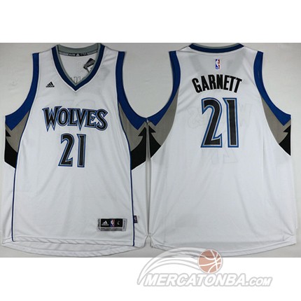 Maglia NBA Garnett,Minnesota Timberwolves Bianco