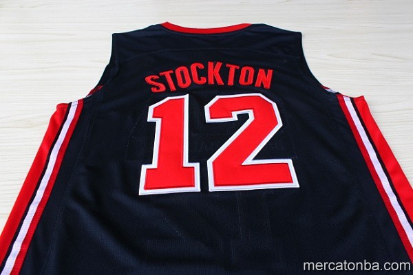 Maglia NBA Stockton,USA 1992 Nero