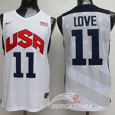 Maglia NBA Love,USA 2012 Bianco