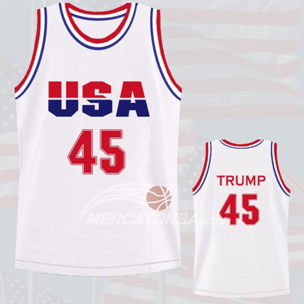 Maglia NBA Trump USA 1992 Bianco
