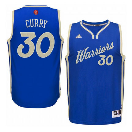 Maglia NBA Curry Christmas,Golden State Warriors Blauw