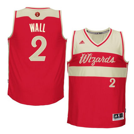 Maglia NBA Wall Christmas,Washington Wizards Rosso